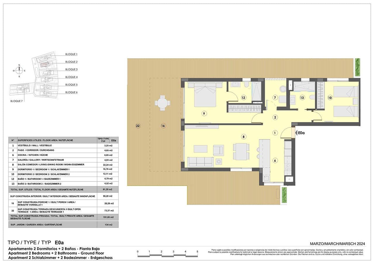 2 chambre Appartement à vendre à Colonia de Sant Jordi avec piscine garage - 595 000 € (Ref: 8990184)