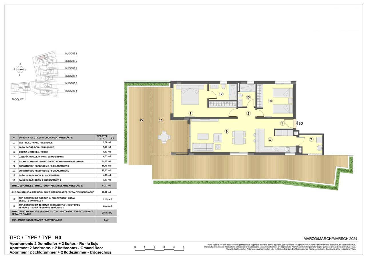 2 chambre Appartement à vendre à Colonia de Sant Jordi avec piscine garage - 595 000 € (Ref: 8990184)
