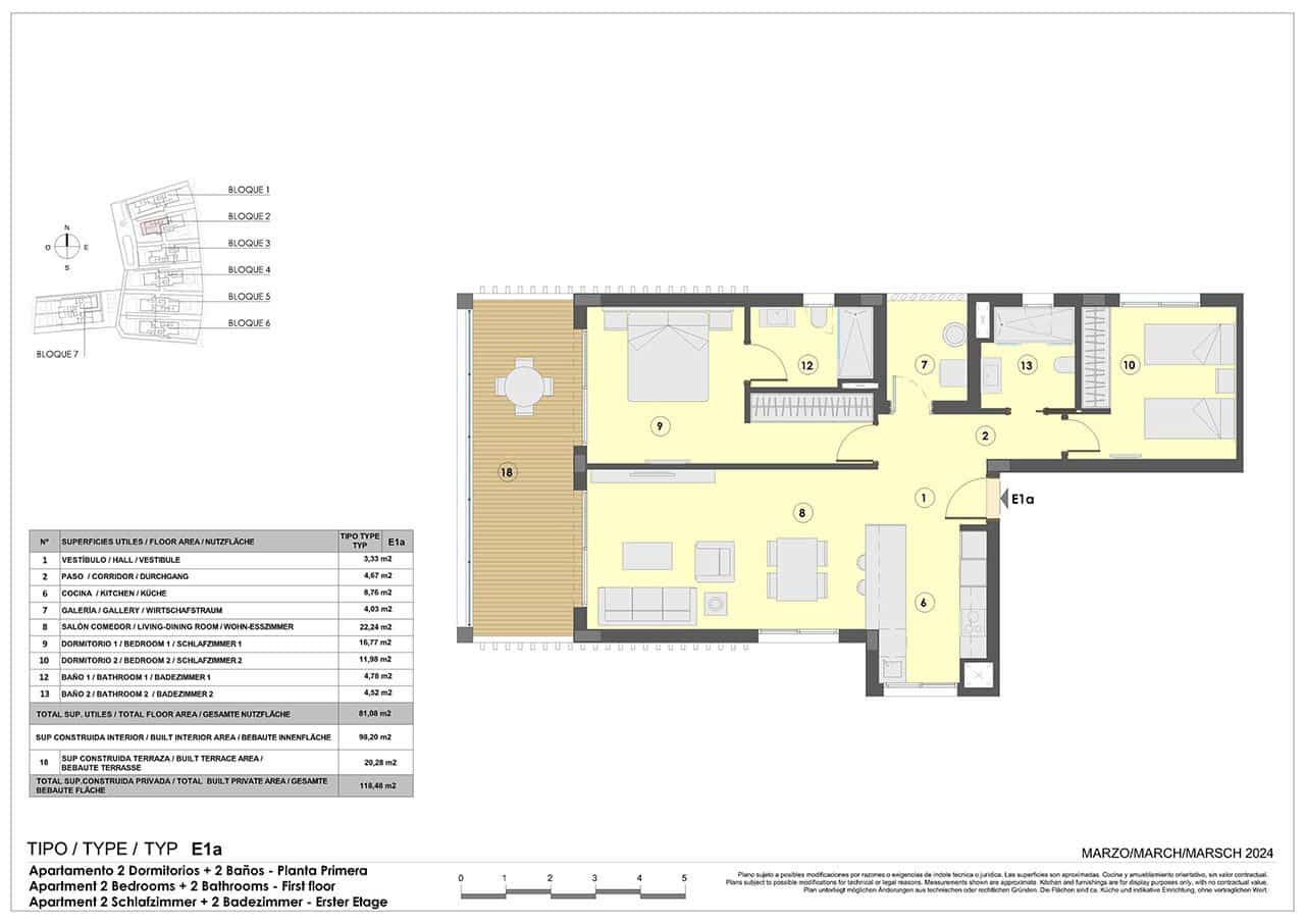 2 chambre Appartement à vendre à Colonia de Sant Jordi avec piscine garage - 595 000 € (Ref: 8990184)