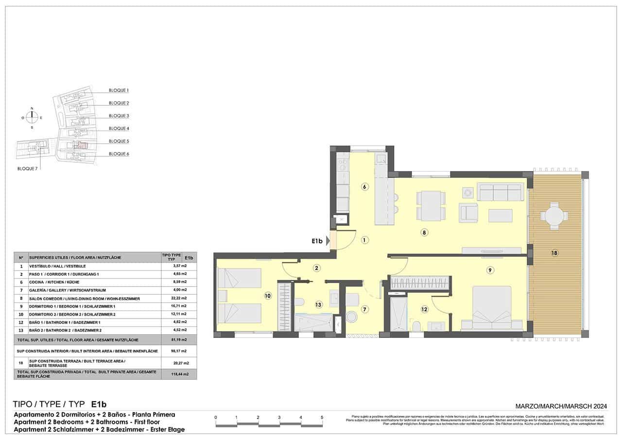 2 chambre Appartement à vendre à Colonia de Sant Jordi avec piscine garage - 595 000 € (Ref: 8990184)