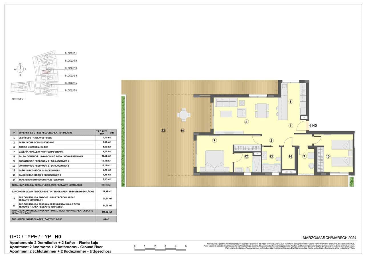 2 chambre Appartement à vendre à Colonia de Sant Jordi avec piscine garage - 595 000 € (Ref: 8990184)