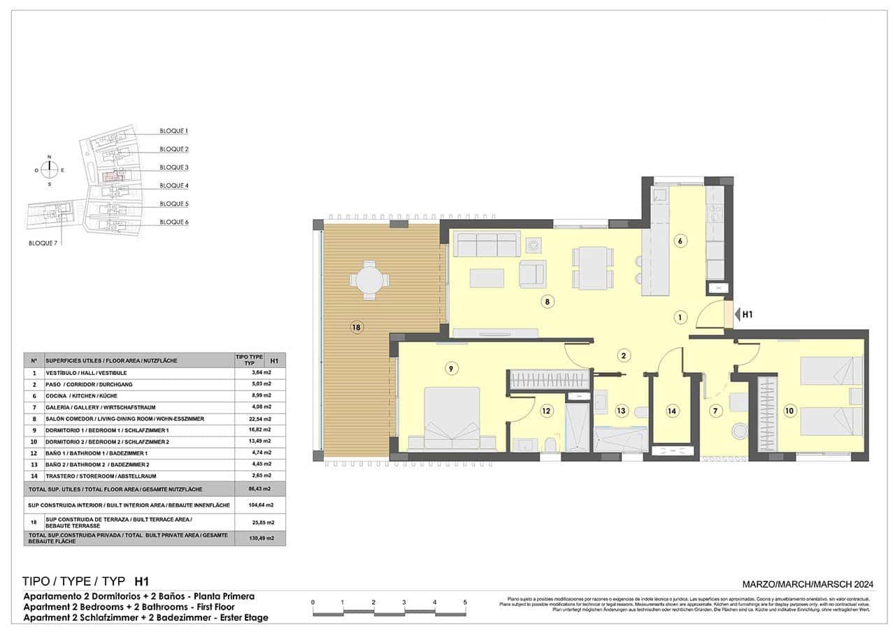 2 chambre Appartement à vendre à Colonia de Sant Jordi avec piscine garage - 595 000 € (Ref: 8990184)