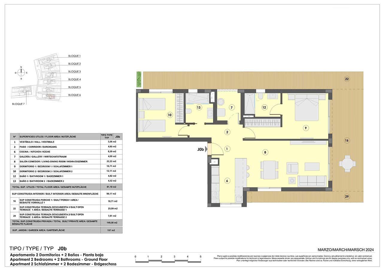 2 chambre Appartement à vendre à Colonia de Sant Jordi avec piscine garage - 595 000 € (Ref: 8990184)