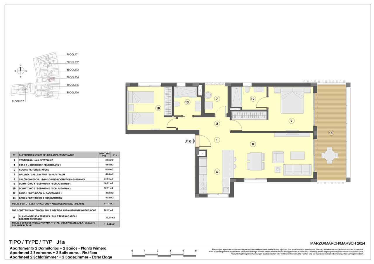 2 chambre Appartement à vendre à Colonia de Sant Jordi avec piscine garage - 595 000 € (Ref: 8990184)