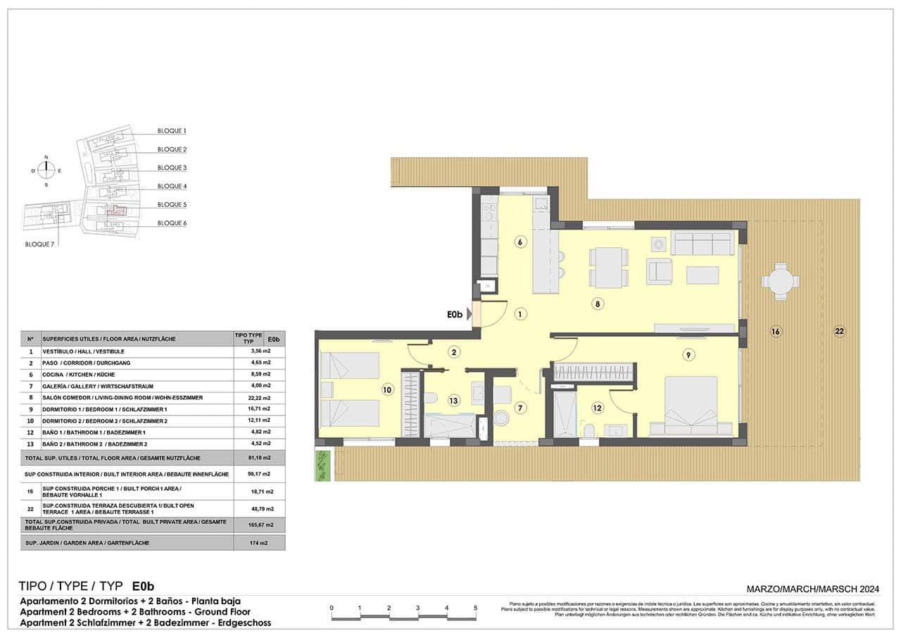 2 chambre Appartement à vendre à Colonia de Sant Jordi avec piscine garage - 595 000 € (Ref: 8990184)