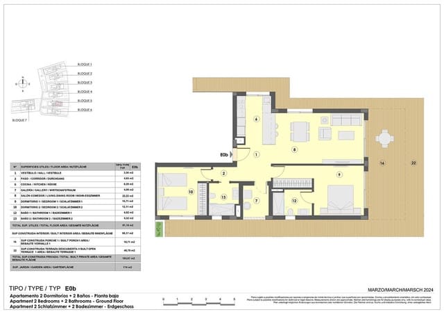 2 chambre Appartement à vendre à Colonia de Sant Jordi, Ses Salines avec piscine garage - 595 000 € (Ref: 8990184)