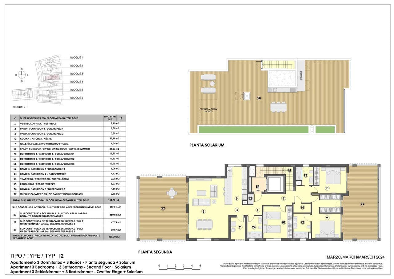 3 chambre Penthouse à vendre à Colonia de Sant Jordi avec piscine garage - 970 000 € (Ref: 8990185)