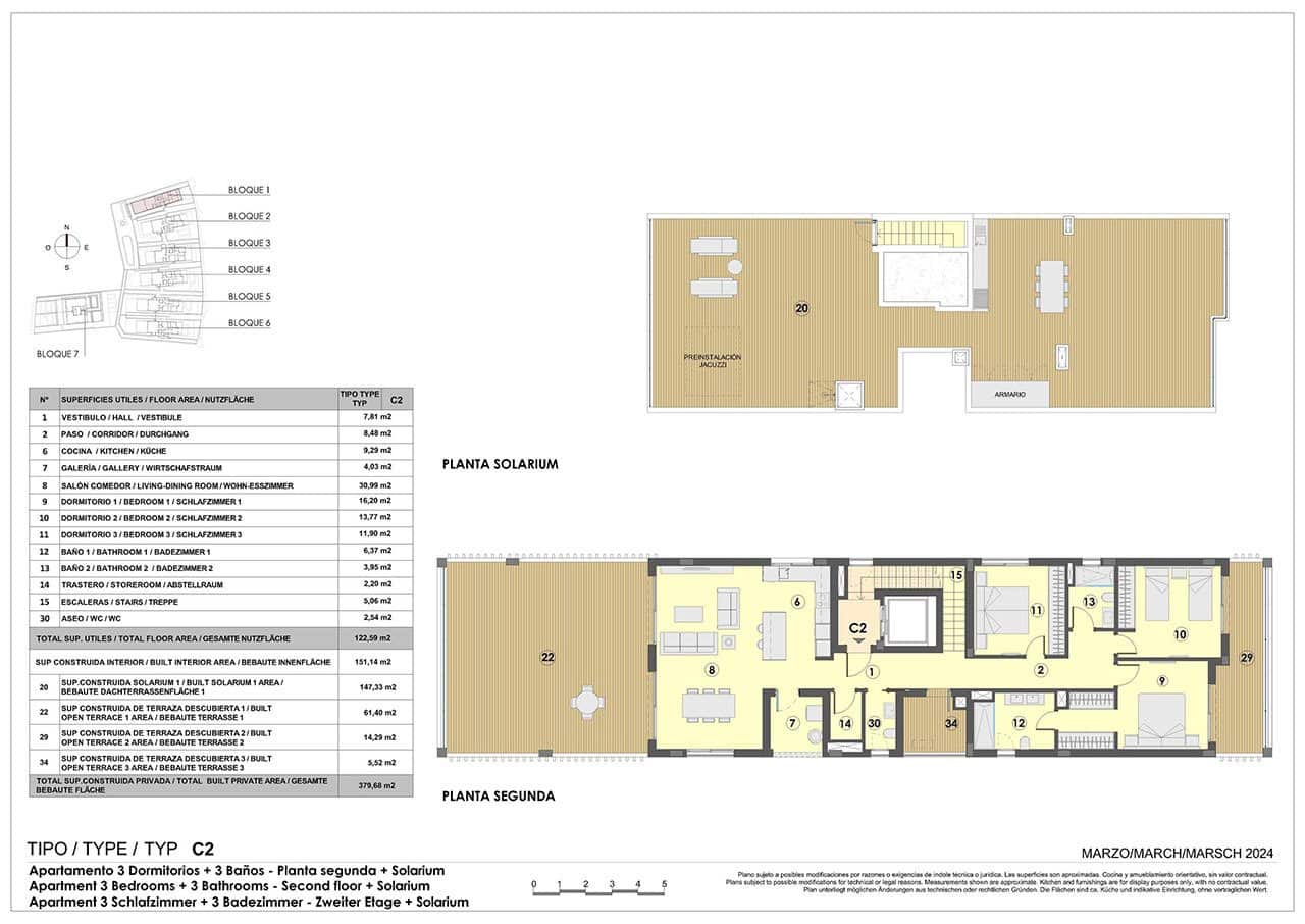 3 chambre Penthouse à vendre à Colonia de Sant Jordi avec piscine garage - 970 000 € (Ref: 8990185)
