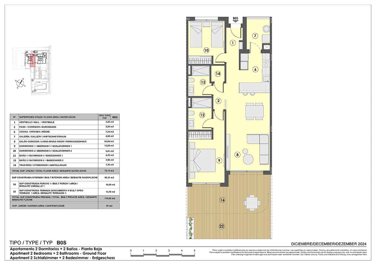 2 soverom Leilighet til salgs i Cala Ratjada med svømmebasseng garasje - € 569 000 (Ref: 8993001)