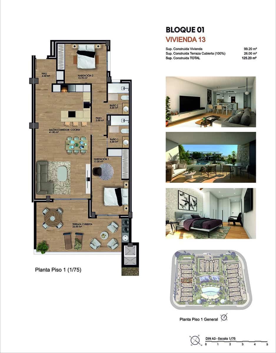 2 soverom Leilighet til salgs i Aspe med svømmebasseng garasje - € 255 000 (Ref: 9040987)