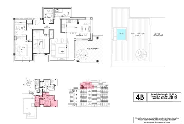2 slaapkamer Penthouse te koop in Cala Millor, Son Servera met zwembad garage - € 584.000 (Ref: 9127502)