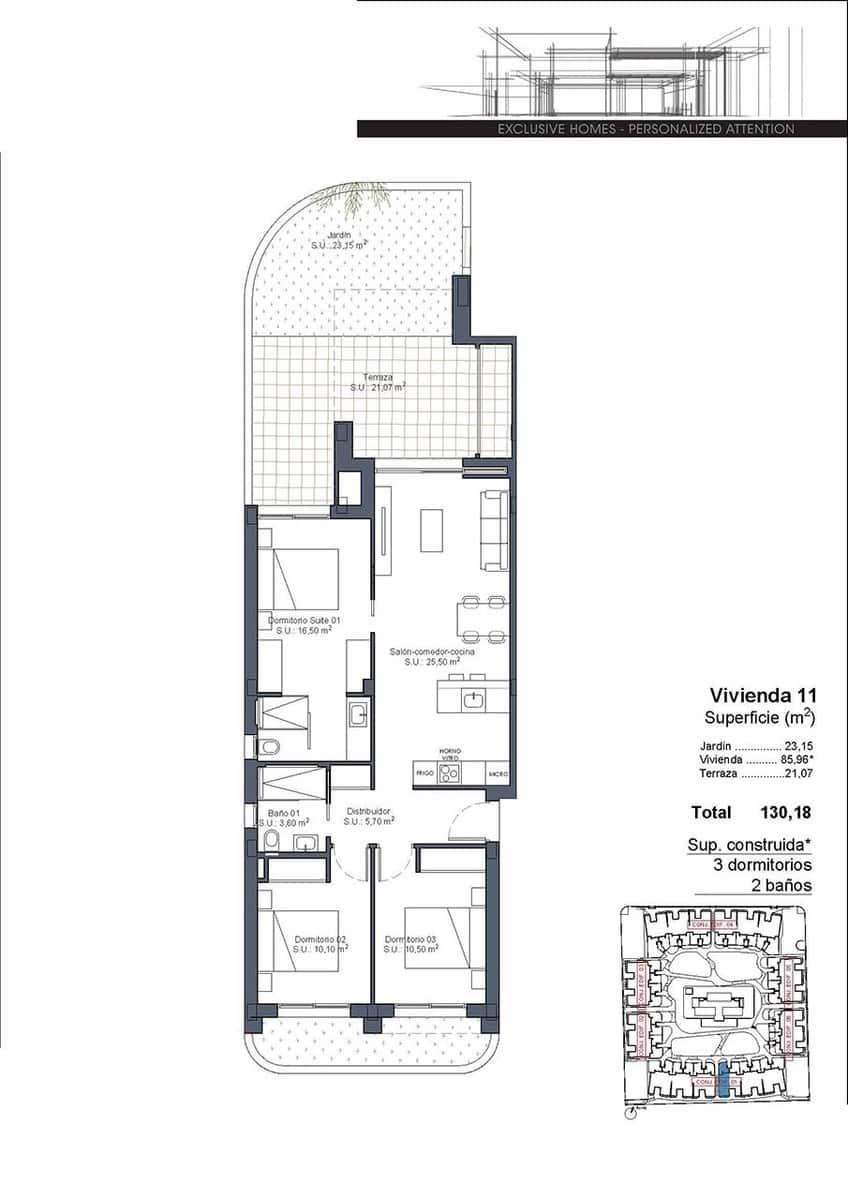 3 chambre Appartement à vendre à Ciudad Quesada avec piscine garage - 309 000 € (Ref: 9168054)