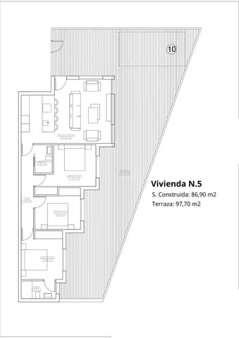 3 Zimmer Bungalow zu verkaufen in San Pedro del Pinatar mit Pool Garage - 269.900 € (Ref: 9180278)