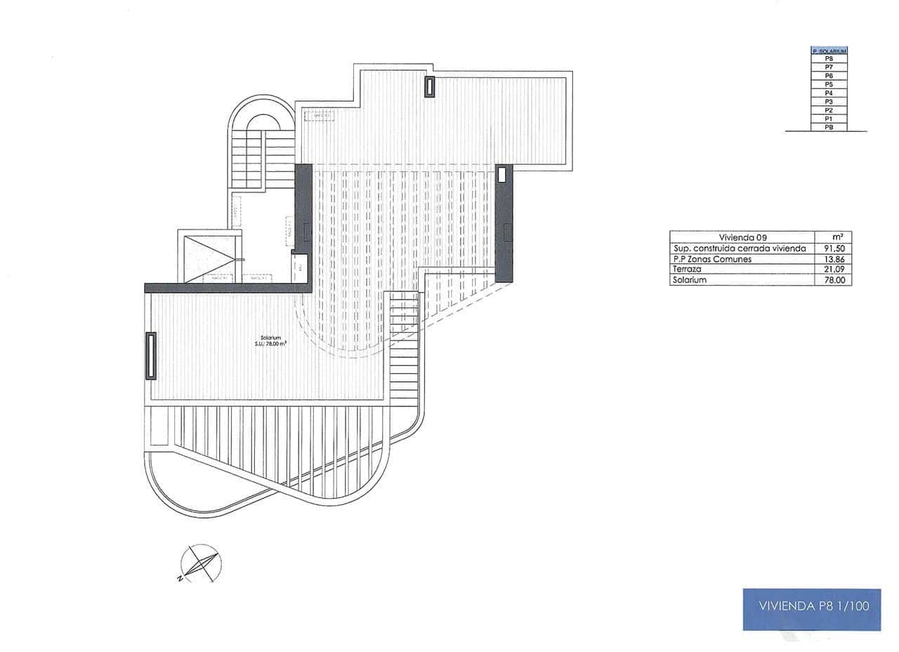 3 soverom Penthouse til salgs i Guardamar del Segura med svømmebasseng garasje - € 550 000 (Ref: 9184298)