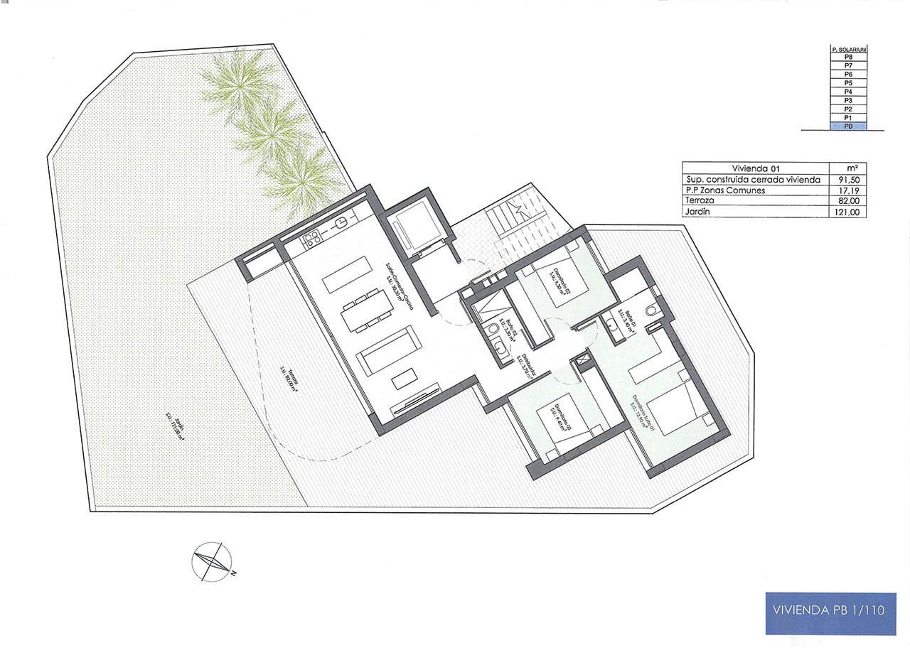 3 bedroom Apartment for sale in Guardamar del Segura with pool garage - € 315,000 (Ref: 9184299)
