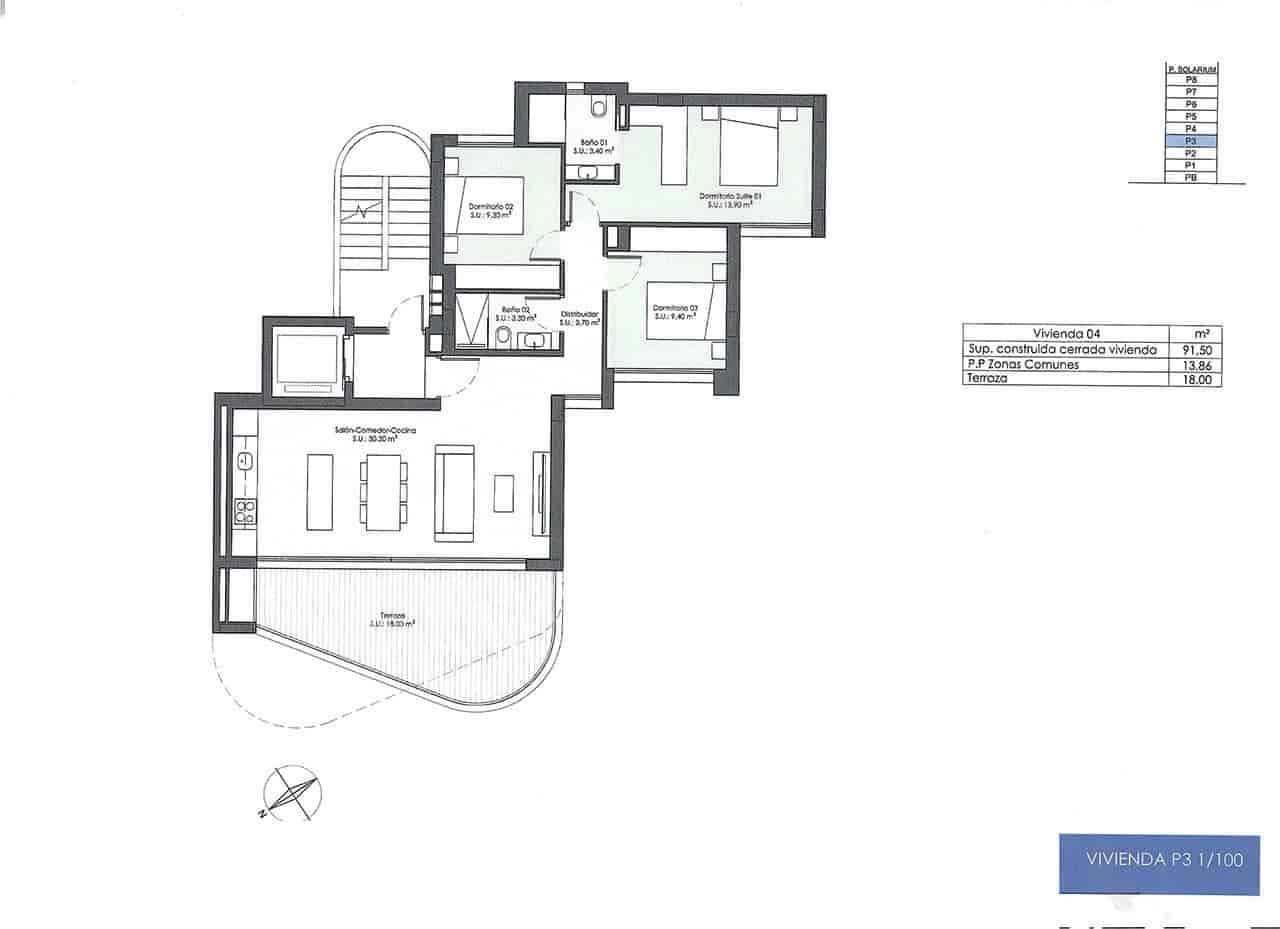 3 bedroom Apartment for sale in Guardamar del Segura with pool garage - € 315,000 (Ref: 9184299)