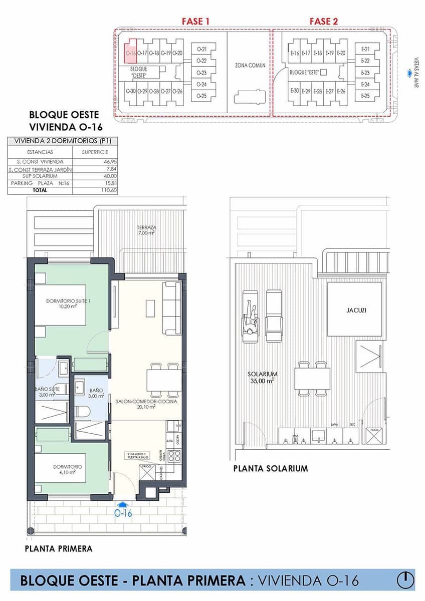 2 makuuhuone Kattohuoneisto myytävänä paikassa Torre de la Horadada mukana uima-altaan 
autotalli - 339 000 € (Ref: 9191590)
