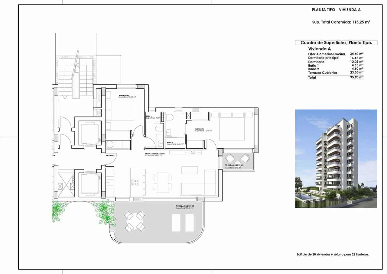 2 bedroom Apartment for sale in Guardamar del Segura with pool garage - € 269,500 (Ref: 9191740)