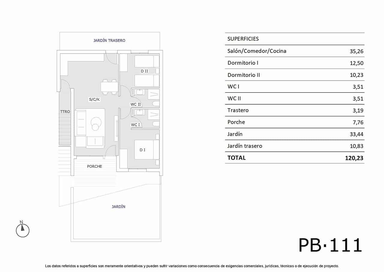 2 quarto Bungalow para venda em San Miguel de Salinas com piscina - 199 900 € (Ref: 9207486)