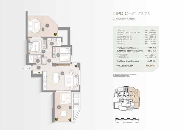 2 quarto Apartamento para venda em Calpe / Calp com piscina garagem - 430 000 € (Ref: 9254387)