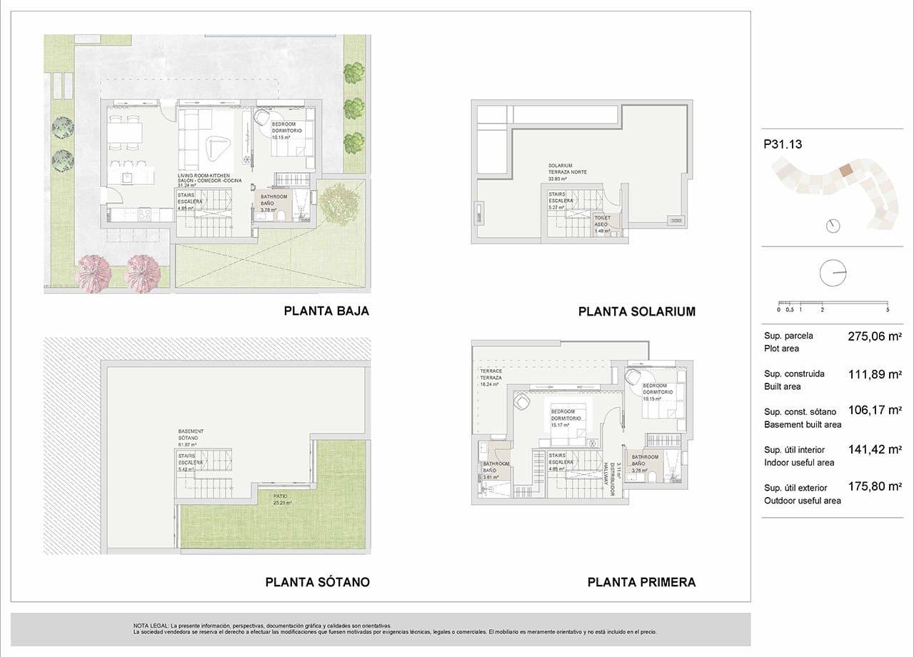 3 quarto Moradia para venda em Los Alcazares com piscina garagem - 695 000 € (Ref: 9393448)