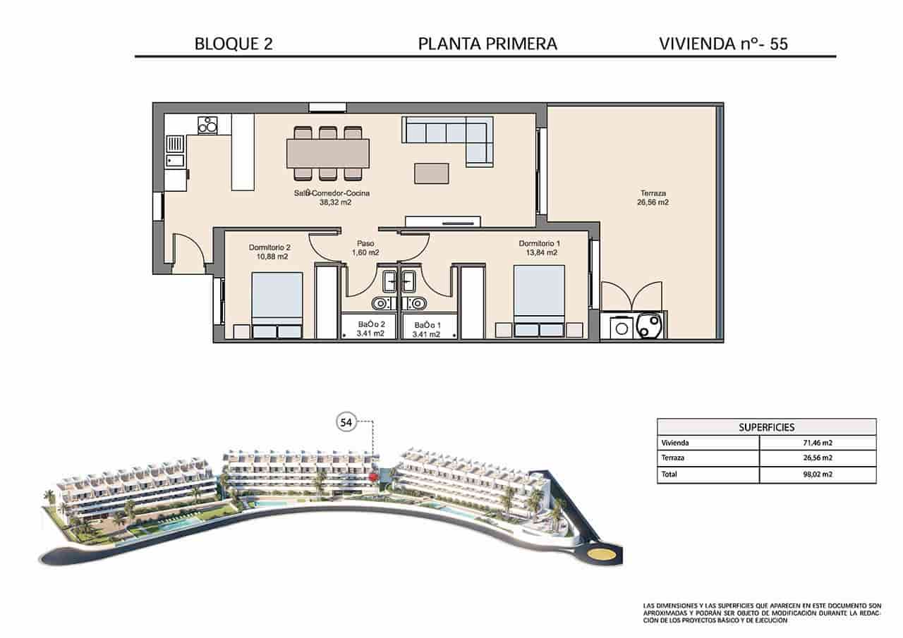 2 Zimmer Apartment zu verkaufen in Finestrat mit Pool - 279.900 € (Ref: 9414581)