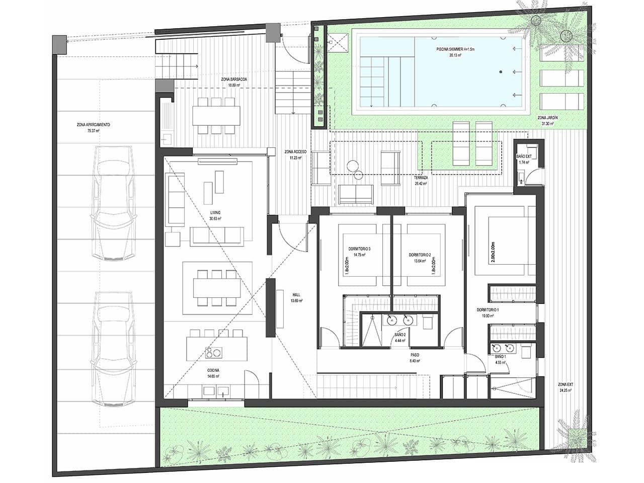 3 camera da letto Villa in vendita in Los Alcazares con piscina garage - 1.073.000 € (Rif: 9517864)