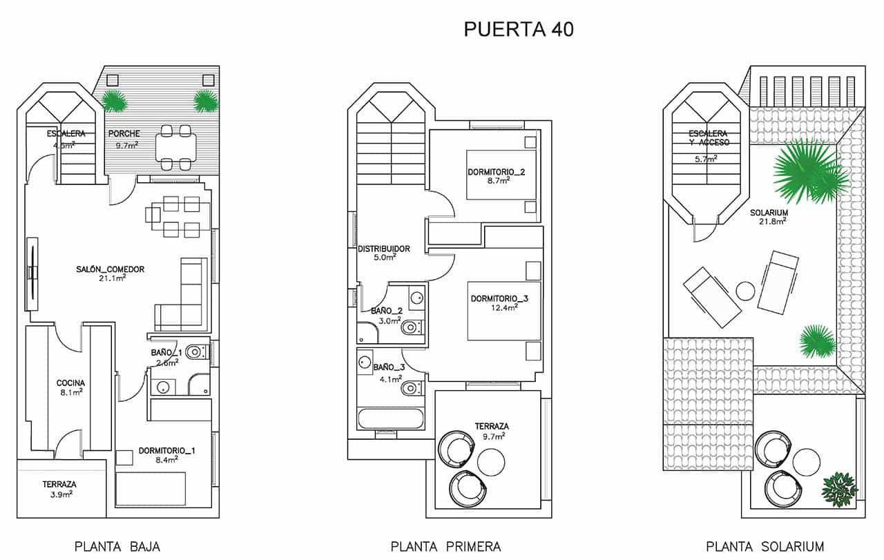3 makuuhuone Huvila myytävänä paikassa San Fulgencio mukana uima-altaan 
autotalli - 279 000 € (Ref: 9534606)