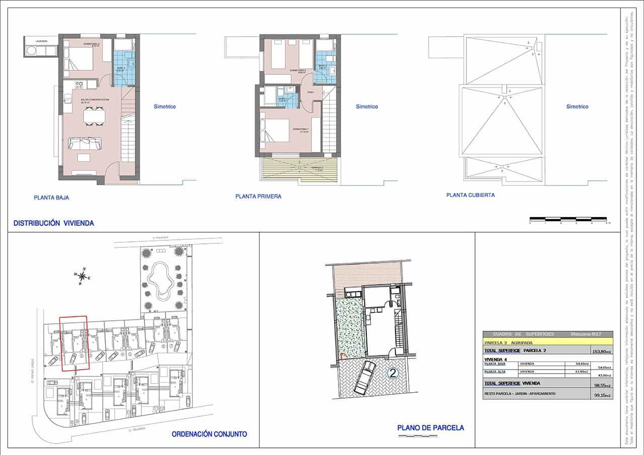 3 Zimmer Doppelhaus zu verkaufen in La Marina mit Pool Garage - 459.000 € (Ref: 9566546)
