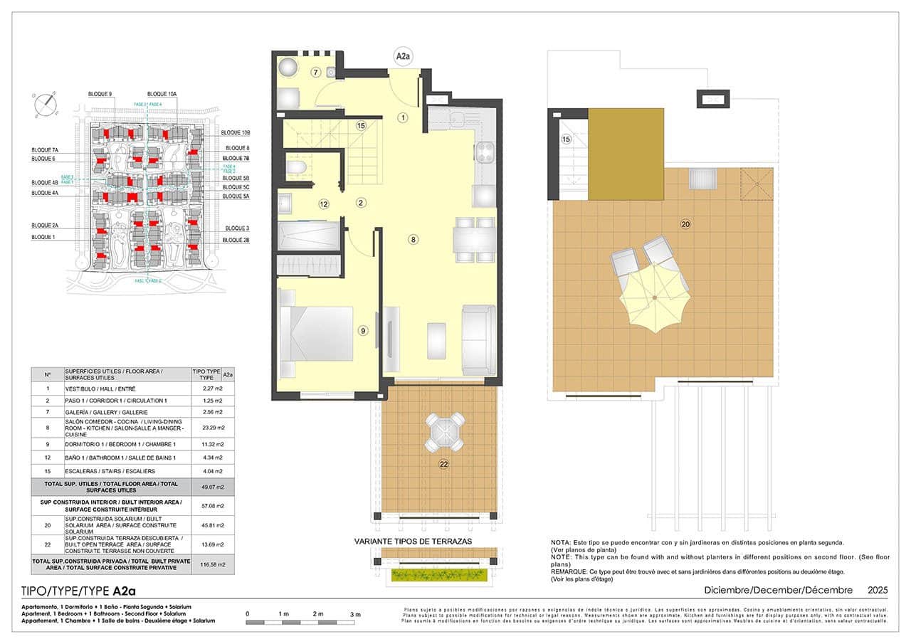 1 quarto Penthouse para venda em San Juan de los Terreros com piscina garagem - 182 000 € (Ref: 9584968)