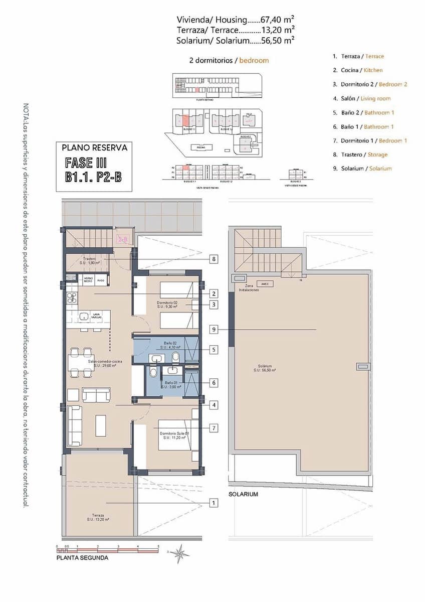 2 bedroom Penthouse for sale in Los Alcazares with pool garage - € 339,900 (Ref: 9618070)
