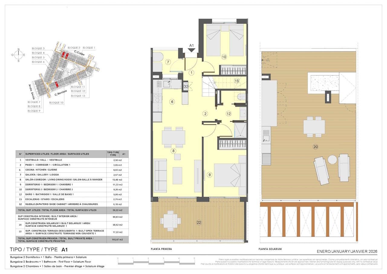 2 bedroom Penthouse for sale in Torrevieja with pool garage - € 283,000 (Ref: 9705916)