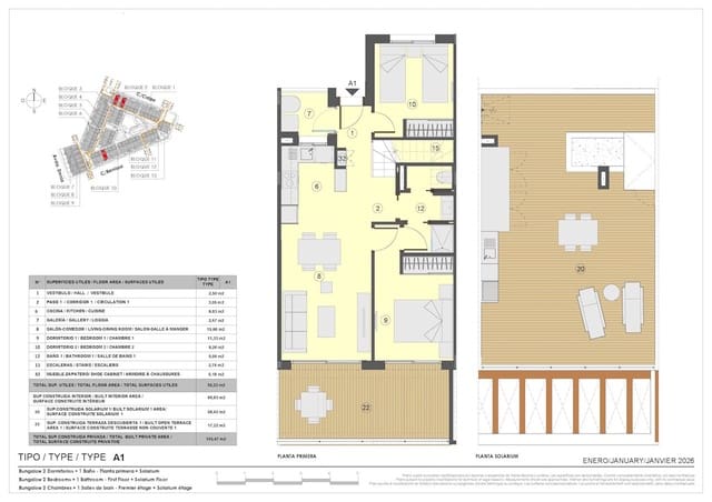 2 bedroom Penthouse for sale in Torrevieja with pool garage - € 283,000 (Ref: 9705916)