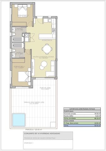 Chalet de 2 habitaciones en Entre Naranjos, Orihuela en venta - 261.900 € (Ref: 9709051)