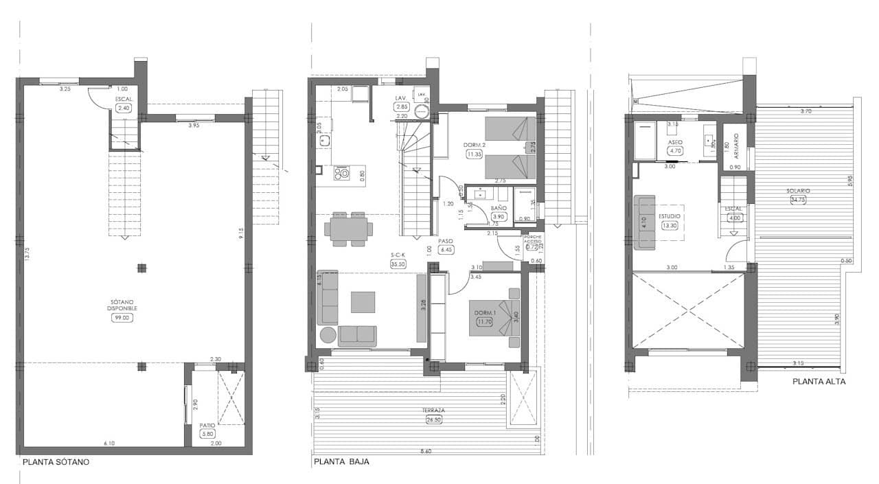Pareado de 3 habitaciones en Algorfa en venta con piscina garaje - 573.000 € (Ref: 9810365)