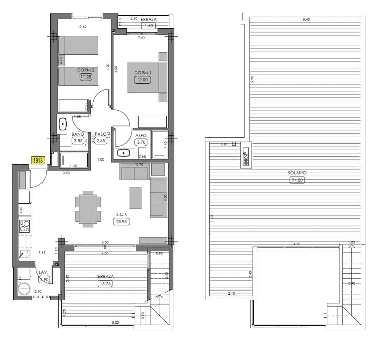 2 camera da letto Attico in vendita in Algorfa con piscina - 325.000 € (Rif: 9810367)