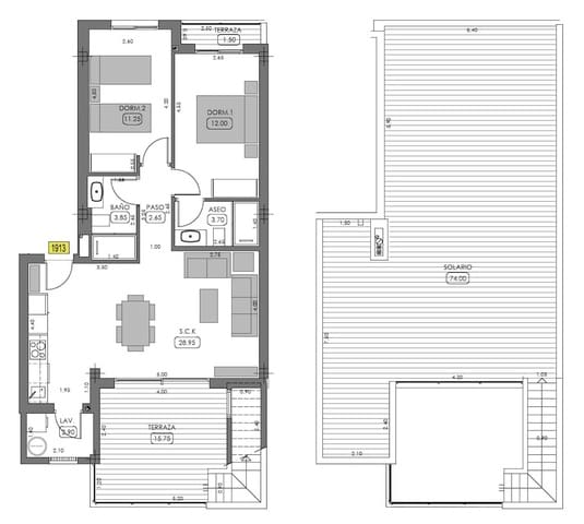 2 camera da letto Attico in vendita in Algorfa con piscina - 325.000 € (Rif: 9810367)