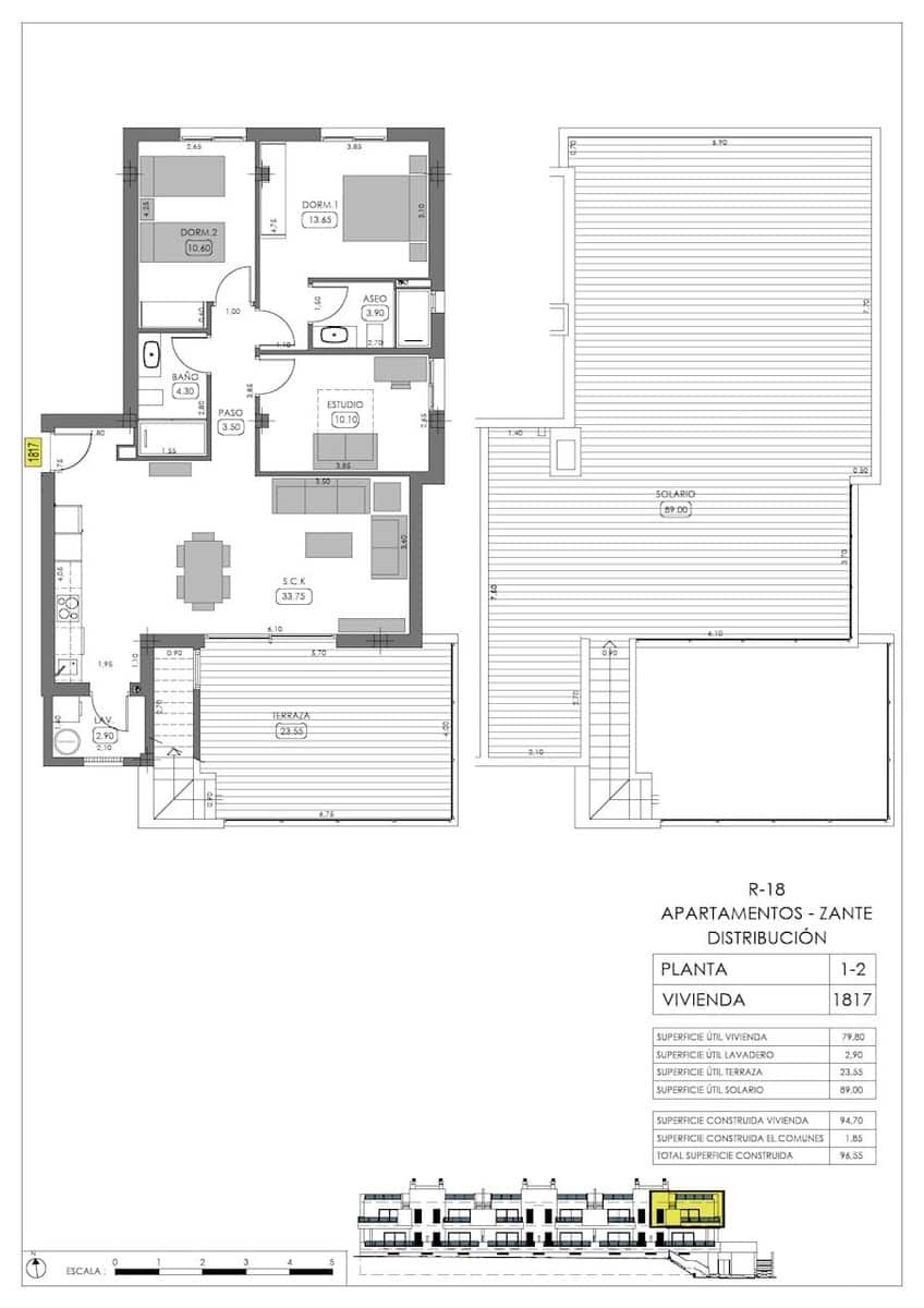 3 soverom Penthouse til salgs i Algorfa med svømmebasseng - € 365 000 (Ref: 9818699)