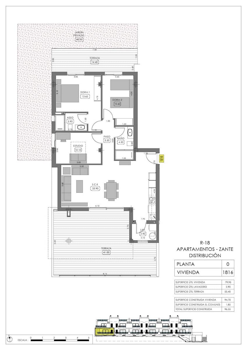 3 soverom Leilighet til salgs i Algorfa med svømmebasseng - € 349 000 (Ref: 9818701)