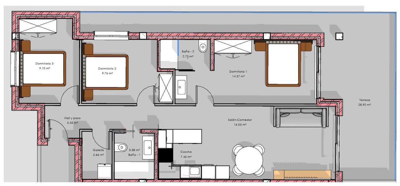 3 quarto Apartamento para venda em Guardamar del Segura com piscina garagem - 315 000 € (Ref: 9832273)