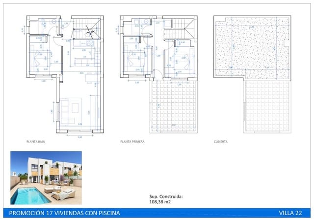 3 soverom Villa til salgs i San Fulgencio med svømmebasseng garasje - € 395 000 (Ref: 9872349)