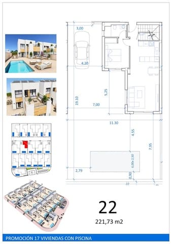 3 soverom Villa til salgs i San Fulgencio med svømmebasseng garasje - € 395 000 (Ref: 9872349)