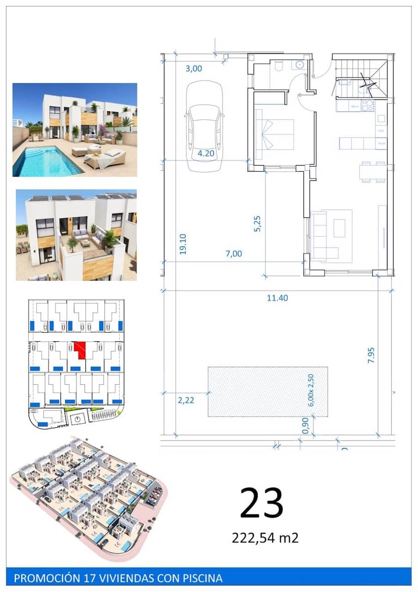 3 camera da letto Villetta Bifamiliare in vendita in San Fulgencio con piscina garage - 395.000 € (Rif: 9872350)