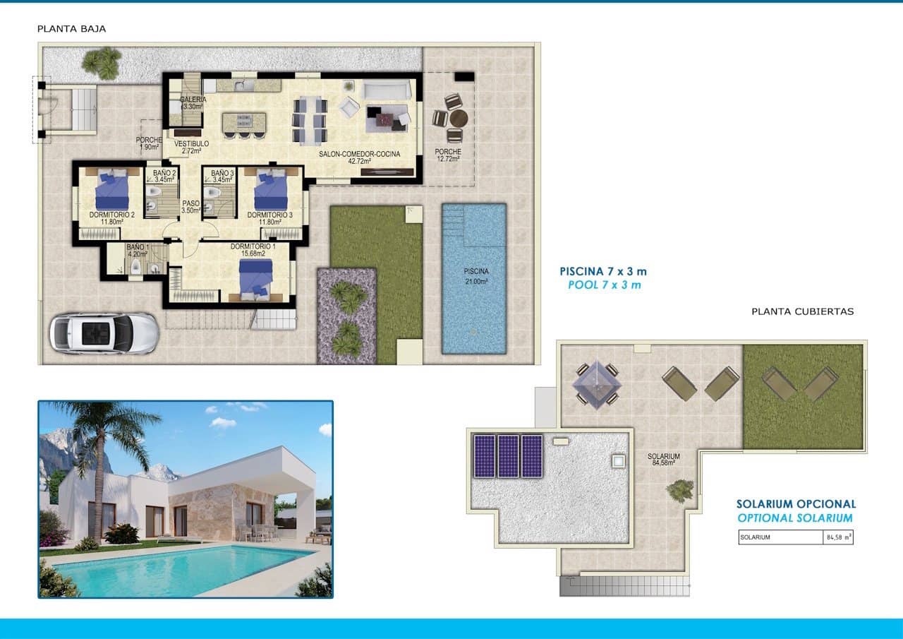 3 soveværelse Villa til salg i Polop med swimmingpool garage - € 659.000 (Ref: 9909035)
