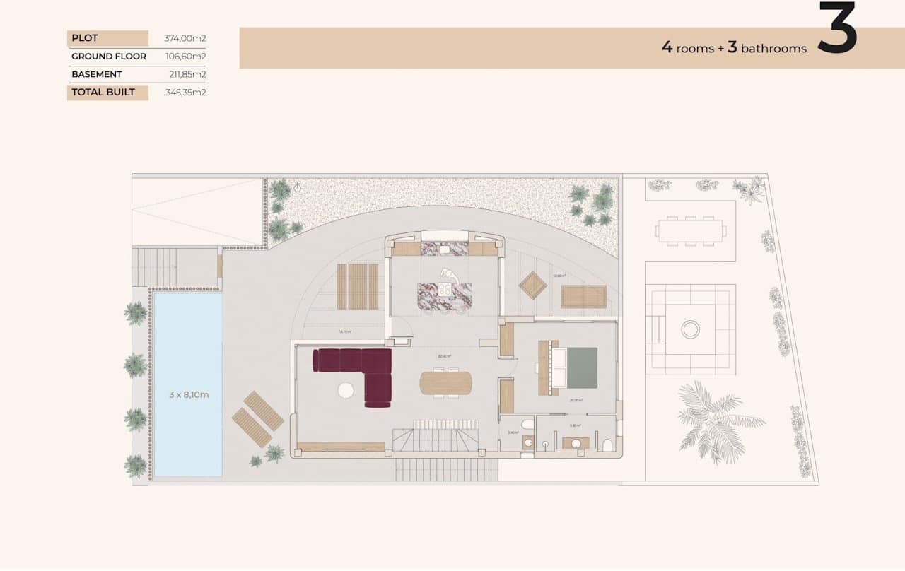 4 soverom Villa til salgs i Algorfa med svømmebasseng garasje - € 830 000 (Ref: 9946268)