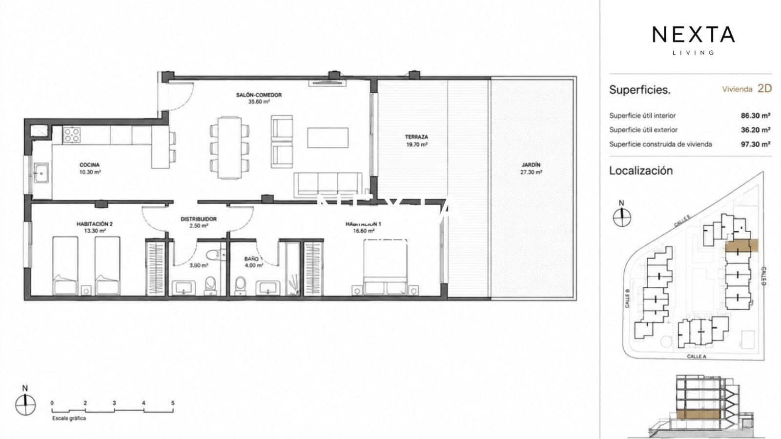 2 camera da letto Appartamento da affittare in El Medano con piscina garage - 2.000 € (Rif: 10017220)