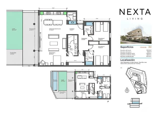 3 sypialnia Mieszkanie na sprzedaż w Playa San Juan, Guía de Isora z basenem garażem - 1 280 000 € (Ref: 10088532)