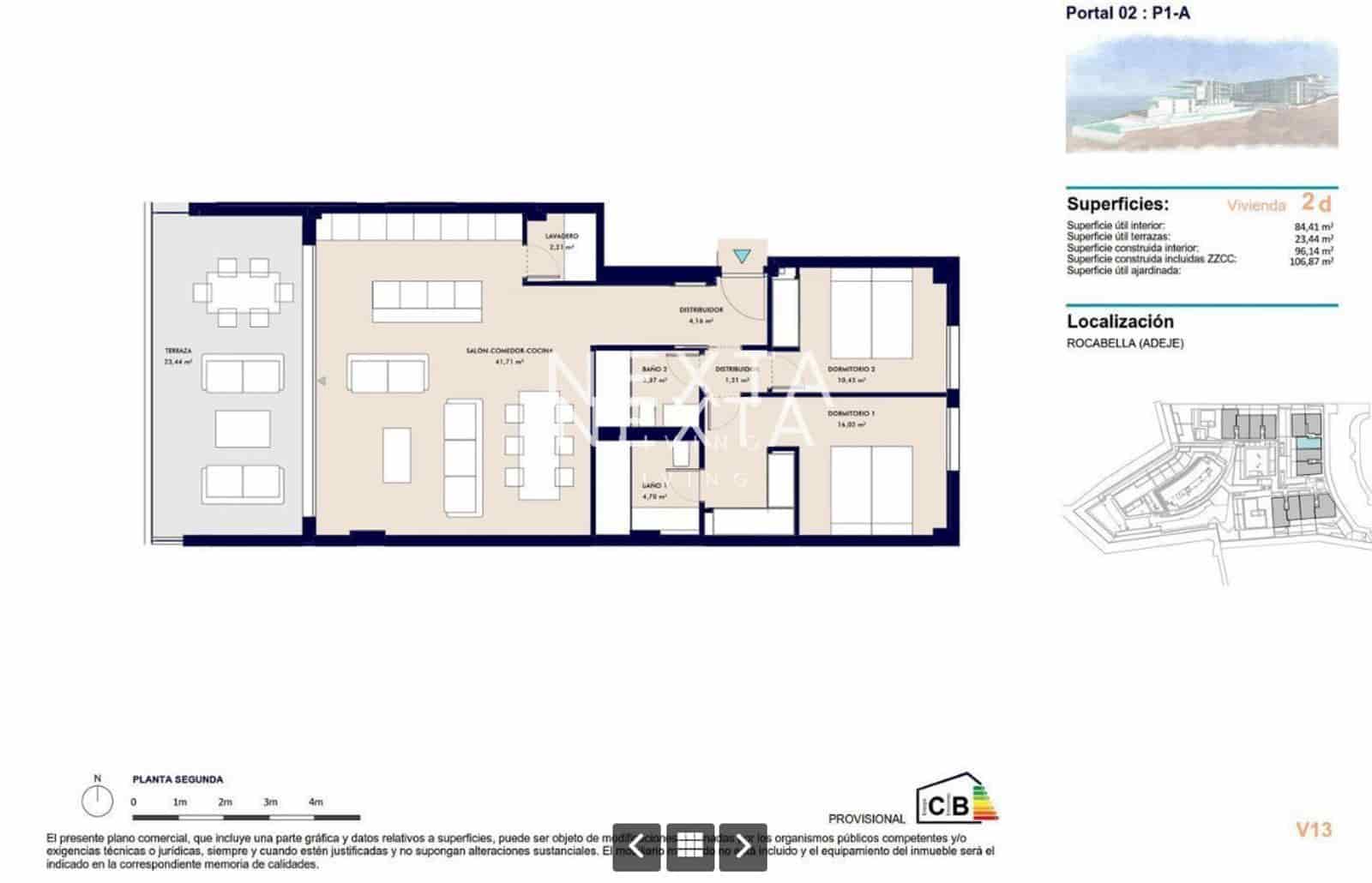 2 Zimmer Wohnung zu verkaufen in Callao Salvaje mit Pool Garage - 730.000 € (Ref: 9590579)
