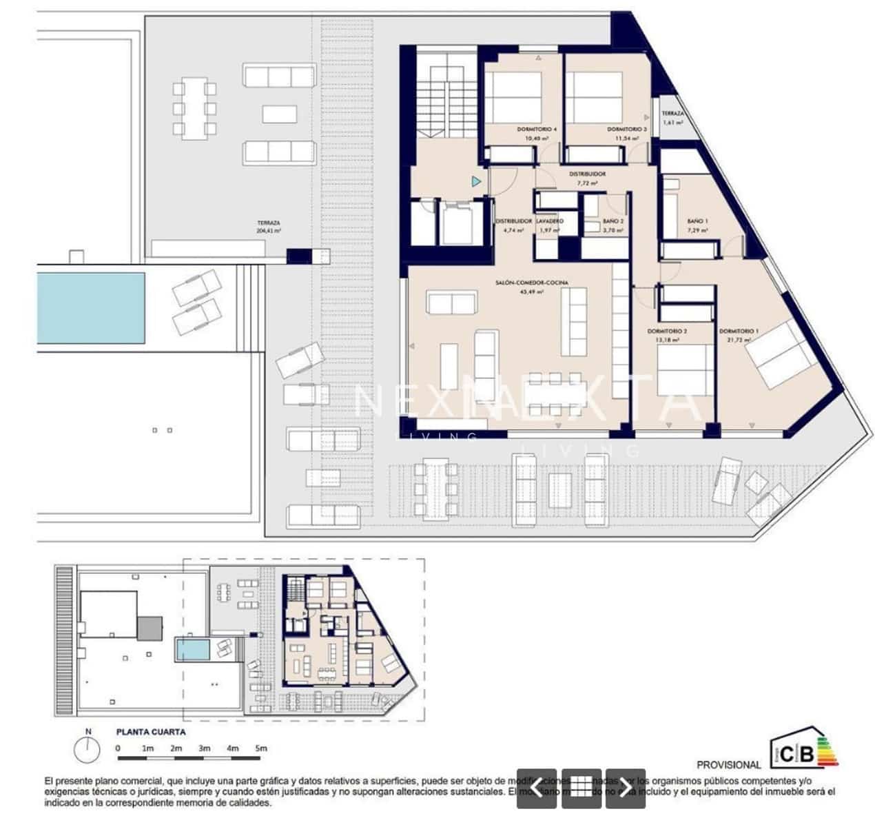 4 Zimmer Penthouse zu verkaufen in Callao Salvaje mit Pool Garage - 2.400.000 € (Ref: 9590580)