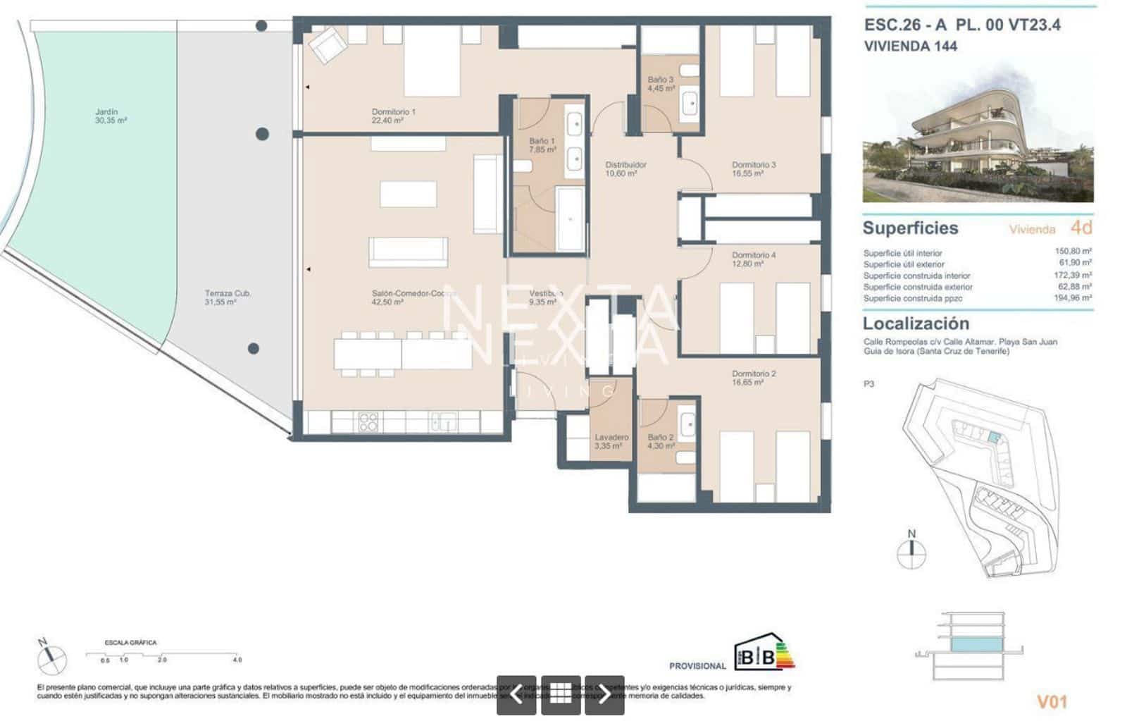 4 soveværelse Lejlighed til salg i Guia de Isora med swimmingpool garage - € 1.295.000 (Ref: 9590582)